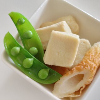 ふるふる高野豆腐とちくわの簡単含め煮